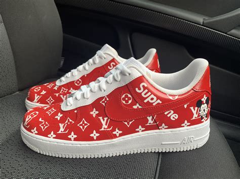 red louis vuitton shoes air force 1|louis vuitton air force 1 red.